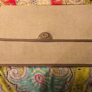Vintage Gucci portfolio clutch bag